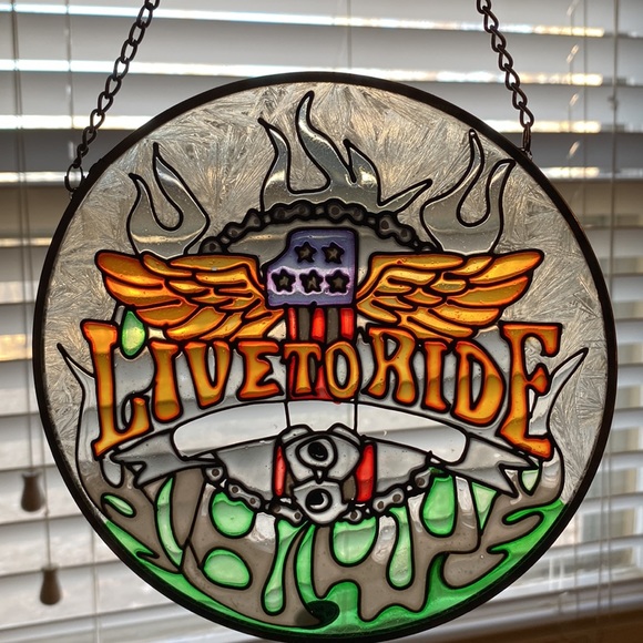 “Live To Ride” Suncatcher - Picture 4 of 4